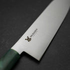 Santoku AUS-8 Polished Ocean Green Handle 180mm-[Musashi]-[Japan-Küchenmesser]