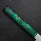 Santoku AUS-8 Polished Ocean Green Handle 180mm-[Musashi]-[Japan-Küchenmesser]