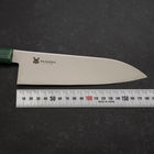 Santoku AUS-8 Polished Ocean Green Handle 180mm-[Musashi]-[Japan-Küchenmesser]