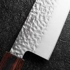 Santoku AUS-8 Tsuchime Mahagoni Griff 180mm-[Musashi]-[Japan-Küchenmesser]