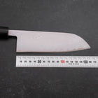 Santoku Aogami-Super Damast Büffelhorn und Magnolienholz Griff 165mm-[Musashi]-[Japan-Küchenmesser]