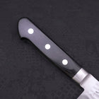 Santoku Aogami-Super Edelstahlummantelung, Tsuchime Westlicher Griff, 180mm-[Musashi]-[Japan-Küchenmesser]