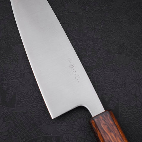 Santoku Aogami-Super, Poliert Sumi Urushi Griff, 165mm-[Musashi]-[Japan-Küchenmesser]