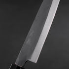 Santoku Blue Steel #1 Edelstahlummantelung Kurouchi Büffelhorn und Magnolienholz Griff 165mm-[Musashi]-[Japan-Küchenmesser]