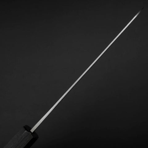 Santoku Blue Steel #1 Edelstahlummantelung Kurouchi Grüner Urushi Griff 170mm-[Musashi]-[Japan-Küchenmesser]