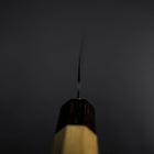 Santoku Blue Steel #1 Edelstahlummantelung Poliert Zelkove Griff 165mm-[Musashi]-[Japan-Küchenmesser]