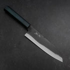 Santoku Blue Steel #1 Kurouchi Büffelhorn und Ebenholz Griff 165mm-[Musashi]-[Japan-Küchenmesser]