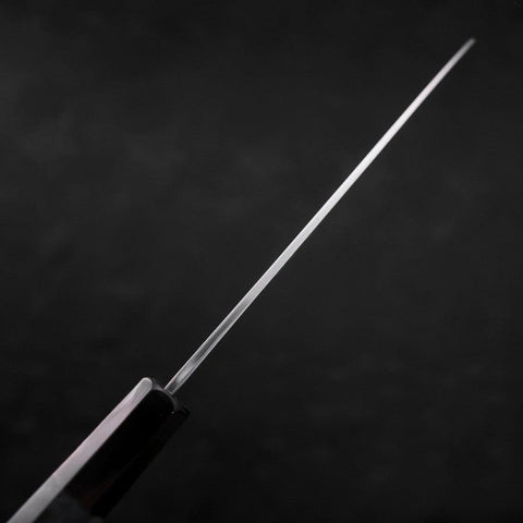 Santoku Blue Steel #1 Suminagashi Blauer Ahornholz Griff 170mm-[Musashi]-[Japan-Küchenmesser]