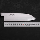 Santoku Blue Steel #1 Suminagashi Blauer Ahornholz Griff 170mm-[Musashi]-[Japan-Küchenmesser]
