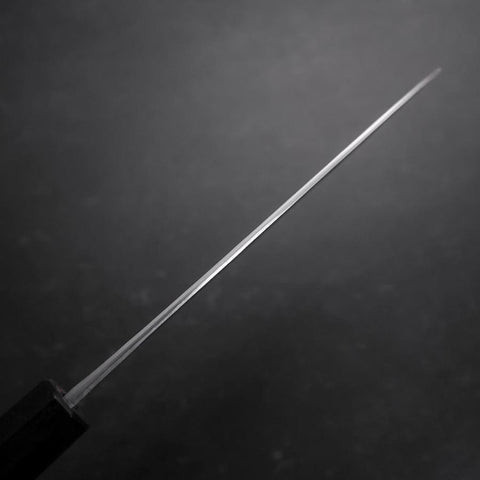 Santoku Blue Steel #2 Edelstahlummantelung Kurouchi Walnuss Griff 165mm-[Musashi]-[Japan-Küchenmesser]