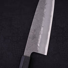 Santoku Blue Steel #2 Edelstahlummantelung Nashiji Büffelhorn und Ebenholz Griff 165mm-[Musashi]-[Japan-Küchenmesser]