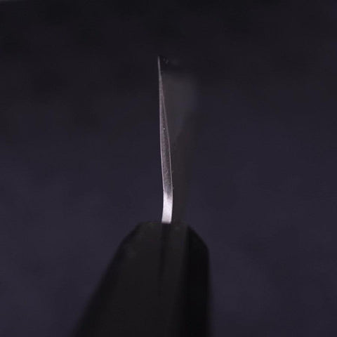 Santoku Blue Steel #2 Edelstahlummantelung Nashiji Büffelhorn und Ebenholz Griff 165mm-[Musashi]-[Japan-Küchenmesser]