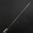 Santoku Blue Steel #2 Edelstahlummantelung Poliert Grüner Micarta Griff mit Türkis Inlay 180mm-[Musashi]-[Japan-Küchenmesser]