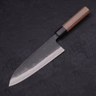 Santoku Blue Steel #2 Hon-Kurouchi Walnussholz Griff 190mm-[Musashi]-[Japan-Küchenmesser]