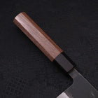 Santoku Blue Steel #2 Hon-Kurouchi Walnussholz Griff 190mm-[Musashi]-[Japan-Küchenmesser]