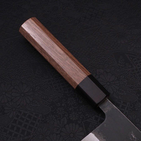 Santoku Blue Steel #2 Hon-Kurouchi Walnut Handle 190mm-[Musashi]-[Japan-Küchenmesser]