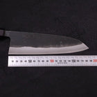 Santoku Blue Steel #2 Hon-Kurouchi Walnut Handle 190mm-[Musashi]-[Japan-Küchenmesser]