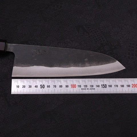 Santoku Blue Steel #2 Hon-Kurouchi Walnut Handle 190mm-[Musashi]-[Japan-Küchenmesser]
