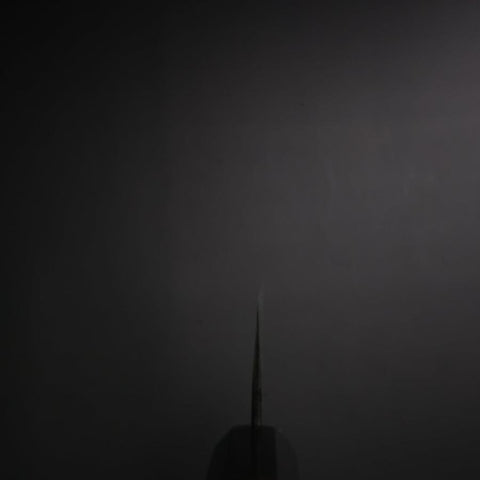 Santoku Blue Steel #2 Kurouchi Büffelhorn und Ebenholz Griff 165mm-[Musashi]-[Japan-Küchenmesser]