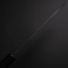 Santoku Blue Steel #2 Kurouchi Büffelhorn und Ebenholz Griff 165mm-[Musashi]-[Japan-Küchenmesser]