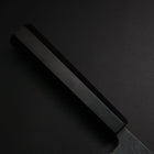 Santoku Blue Steel #2 Kurouchi Büffelhorn und Ebenholz Griff 165mm-[Musashi]-[Japan-Küchenmesser]