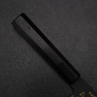 Santoku Blue Steel #2 Kurouchi Chokin Cheetah Buffalo Ebony Handle 165mm (6.5”)-[Musashi]-[Japan-Küchenmesser]