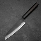 Santoku Blue Steel #2 Kurouchi Chokin Drache Büffelhorn und Ebenholz Griff 165mm-[Musashi]-[Japan-Küchenmesser]