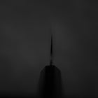 Santoku Blue Steel #2 Kurouchi Chokin Hannya Büffelhorn und Ebenholz Griff 165mm-[Musashi]-[Japan-Küchenmesser]