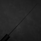 Santoku Blue Steel #2 Kurouchi Chokin Hannya Büffelhorn und Ebenholz Griff 165mm-[Musashi]-[Japan-Küchenmesser]