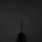 Santoku Blue Steel #2 Kurouchi Chokin Kranich Büffelhorn und Ebenholz Griff 165mm-[Musashi]-[Japan-Küchenmesser]