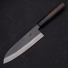 Santoku Blue Steel #2 Kurouchi Chokin "Sakura An Fuji" Büffelhorn und Ebenholz Griff 170mm-[Musashi]-[Japan-Küchenmesser]