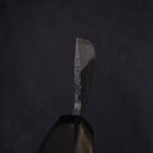 Santoku Blue Steel #2 Kurouchi Chokin "Sakura An Fuji" Büffelhorn und Ebenholz Griff 170mm-[Musashi]-[Japan-Küchenmesser]