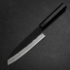 Santoku Blue Steel #2 Kurouchi Chokin Sakura Pagode Büffelhorn und Ebenholz Griff 165mm-[Musashi]-[Japan-Küchenmesser]