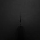 Santoku Blue Steel #2 Kurouchi Chokin Sakura Pagode Büffelhorn und Ebenholz Griff 165mm-[Musashi]-[Japan-Küchenmesser]