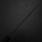 Santoku Blue Steel #2 Kurouchi Chokin Sakura Pagode Büffelhorn und Ebenholz Griff 165mm-[Musashi]-[Japan-Küchenmesser]