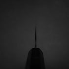 Santoku Blue Steel #2 Kurouchi Chokin Samurai im Neumond Büffelhorn und Ebenholz Griff 165mm-[Musashi]-[Japan-Küchenmesser]