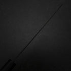 Santoku Blue Steel #2 Kurouchi Chokin Samurai im Vollmond Büffelhorn und Ebenholz Griff 165mm-[Musashi]-[Japan-Küchenmesser]