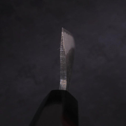 Santoku Blue Steel #2 Kurouchi Chokin "Welle An Fuji" Büffelhorn und Ebenholz Griff 170mm-[Musashi]-[Japan-Küchenmesser]