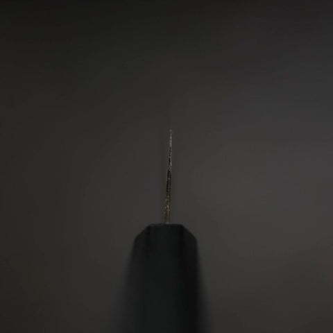 Santoku Blue Steel #2 Kurouchi Dunkelblauer Urushi-Griff 165mm-[Musashi]-[Japan-Küchenmesser]