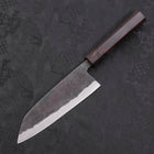 Santoku Blue Steel #2 Kurouchi Ebony Handle 165mm (6.5”)-[Musashi]-[Japan-Küchenmesser]