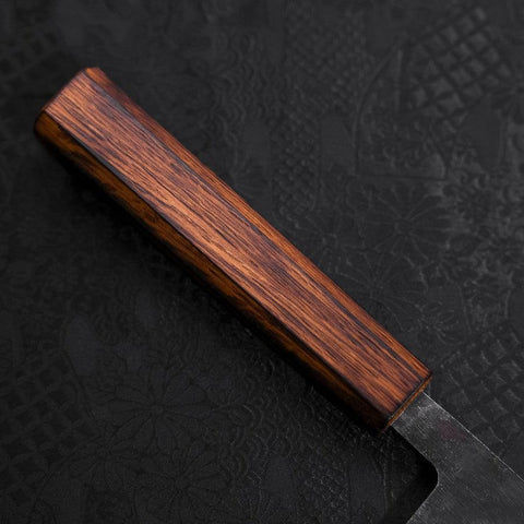 Santoku Blue Steel #2 Kurouchi Sumi Urushi Griff 165mm-[Musashi]-[Japan-Küchenmesser]