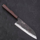 Santoku Blue Steel #2 Kurouchi Sumi Urushi Griff 165mm-[Musashi]-[Japan-Küchenmesser]