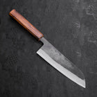 Santoku Blue Steel #2 Kurouchi Sumi Urushi Griff 165mm-[Musashi]-[Japan-Küchenmesser]