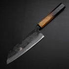 Santoku Blue Steel #2 Kurouchi Yaki-Urushi Handle 165mm (6.5”)-[Musashi]-[Japan-Küchenmesser]