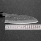 Santoku Blue Steel #2 Nashiji Edelstahlummantelung Eibenholz Griff 165mm-[Musashi]-[Japan-Küchenmesser]