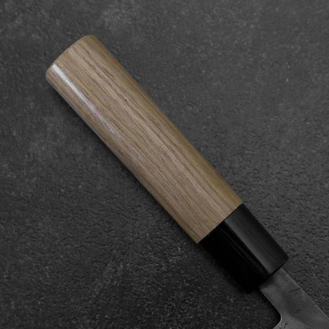 Santoku Blue Steel #2 Nashiji Edelstahlummantelung Eibenholz Griff 165mm-[Musashi]-[Japan-Küchenmesser]