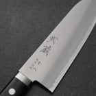 Santoku Blue Steel #2 Poliert Edelstahlummantelung Westlicher Griff 165mm-[Musashi]-[Japan-Küchenmesser]