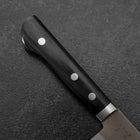 Santoku Blue Steel #2 Poliert Edelstahlummantelung Westlicher Griff 165mm-[Musashi]-[Japan-Küchenmesser]