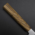 Santoku Blue Steel #2 Poliert Olivenholz Griff 170mm-[Musashi]-[Japan-Küchenmesser]