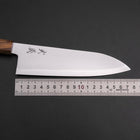Santoku Blue Steel #2 Polished Olive Handle 170mm (6.7”)-[Musashi]-[Japan-Küchenmesser]